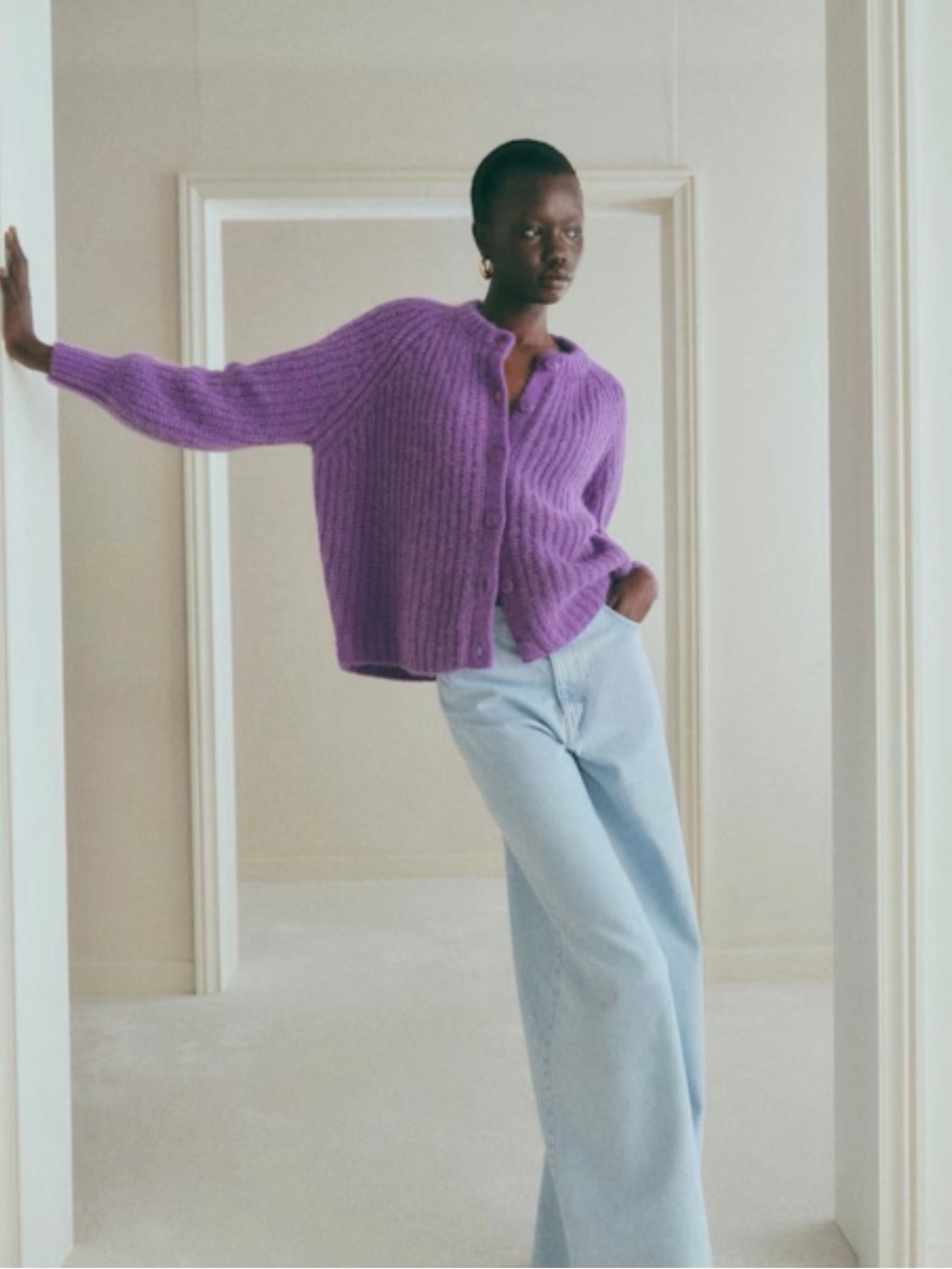 Sezane Emile Amethyst Cardigan XL - Picture 1 of 6
